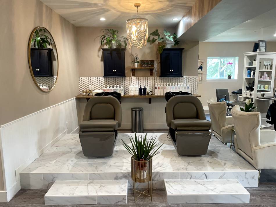 Shampoo station at Bella Deva
